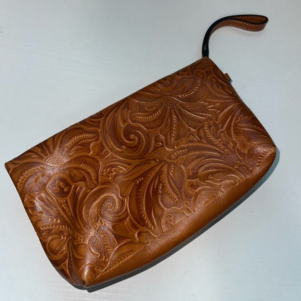 Patricia Nash Tooled Leather Foldover Wristlet - Picture 5 of 10